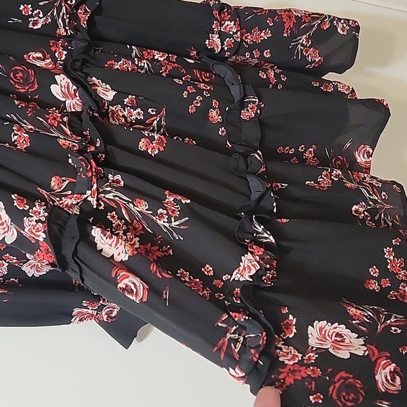 Maison Jules Flower dress long sleeve Size XXS - Picture 5 of 7